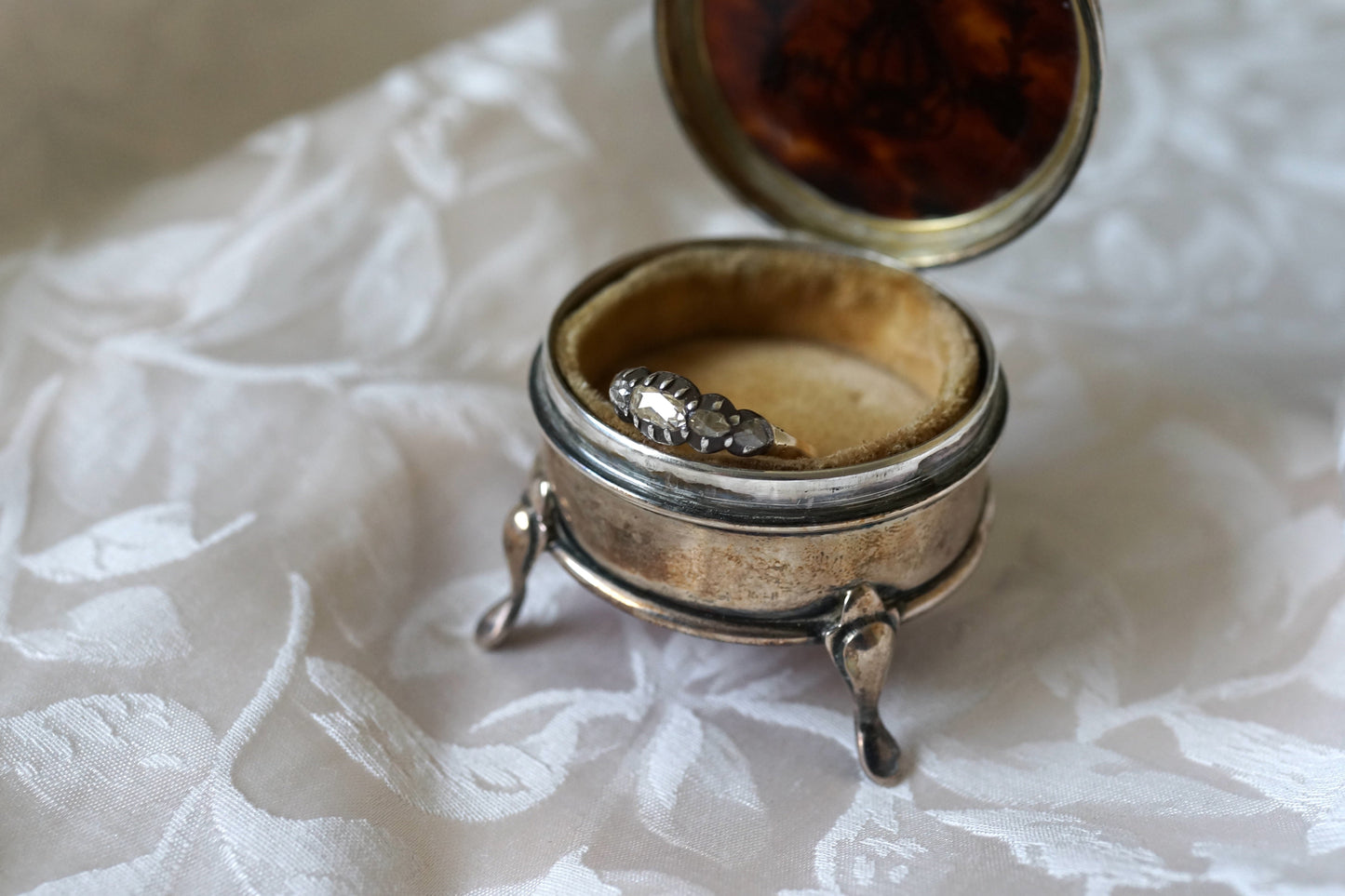 Georgian Rose Cut Diamond Half Hoop Five-stone Ring