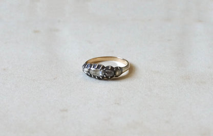 Georgian Rose Cut Diamond Half Hoop Five-stone Ring