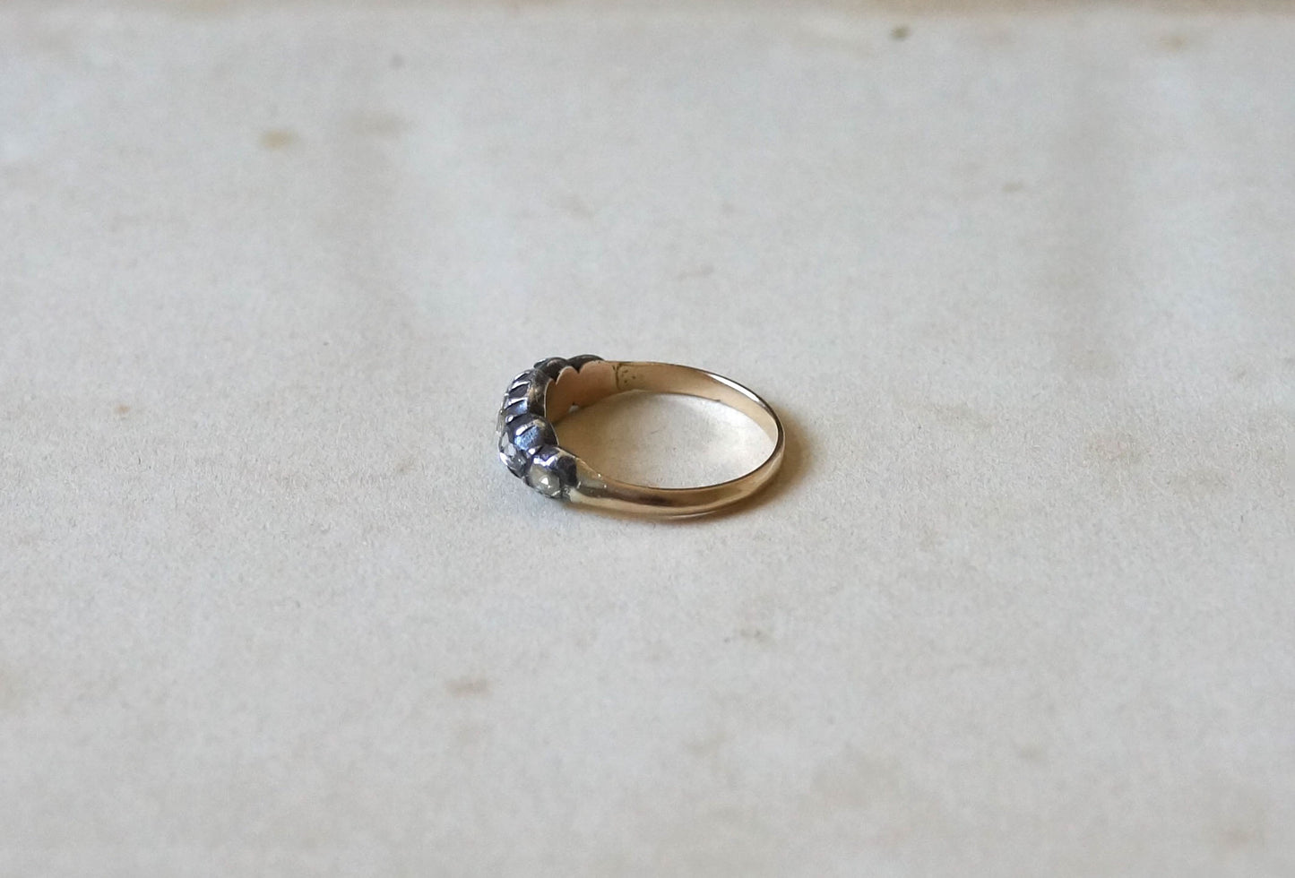 Georgian Rose Cut Diamond Half Hoop Five-stone Ring
