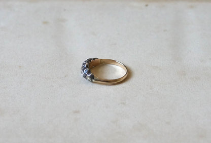 Georgian Rose Cut Diamond Half Hoop Five-stone Ring