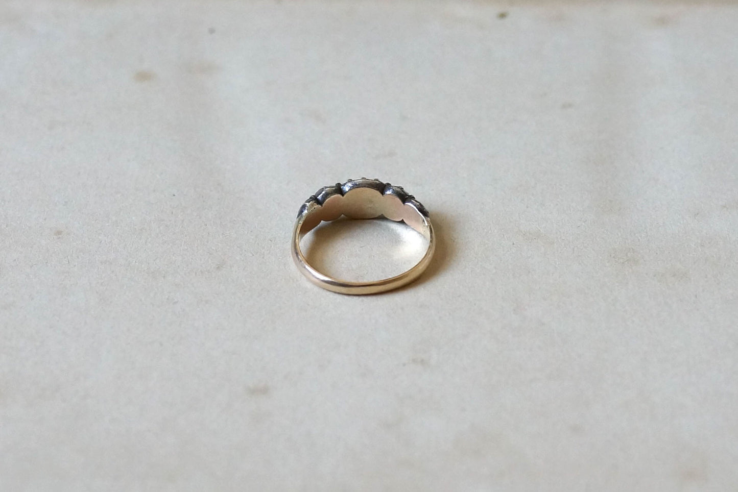 Georgian Rose Cut Diamond Half Hoop Five-stone Ring