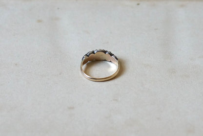Georgian Rose Cut Diamond Half Hoop Five-stone Ring