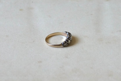 Georgian Rose Cut Diamond Half Hoop Five-stone Ring