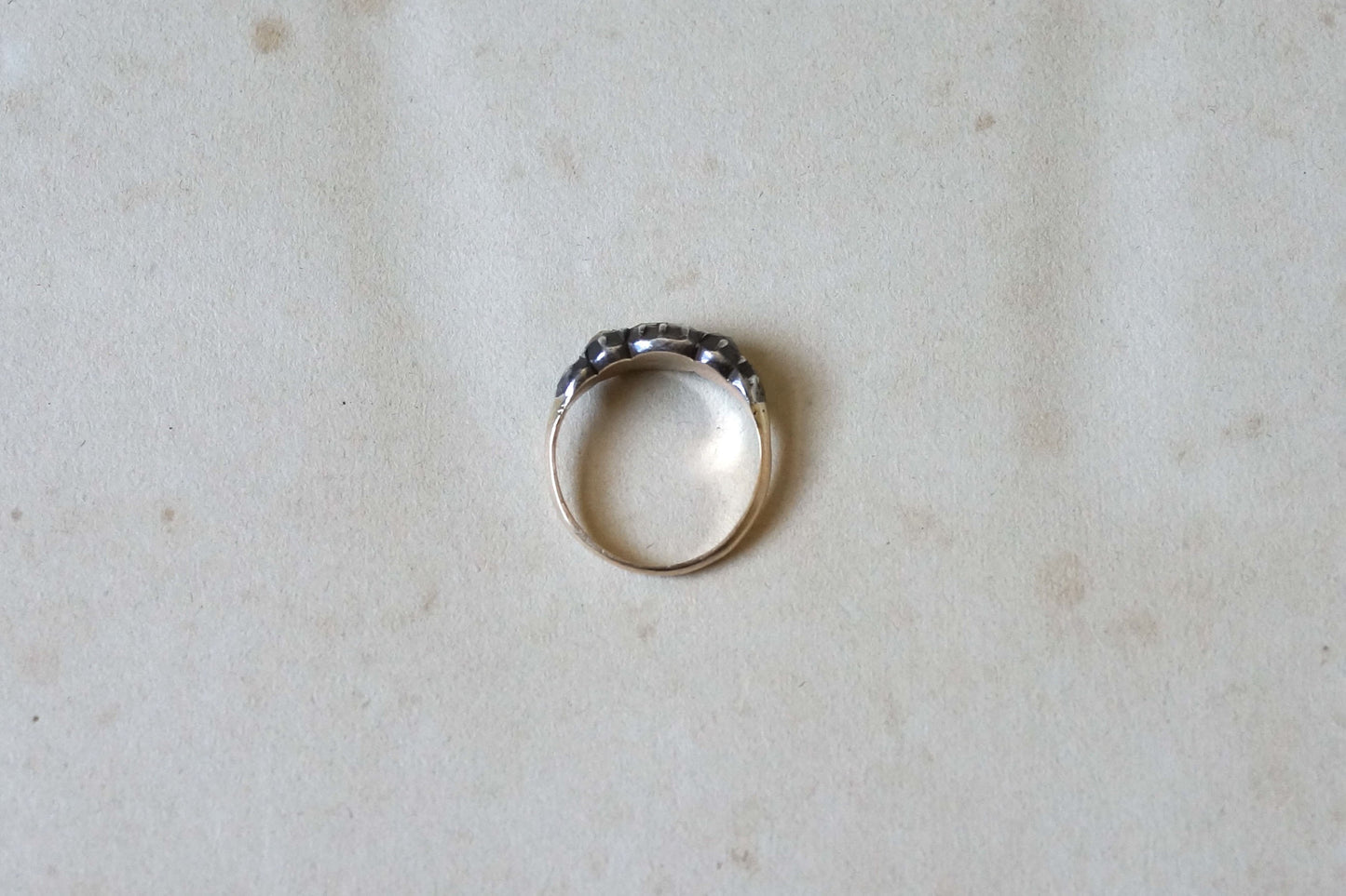 Georgian Rose Cut Diamond Half Hoop Five-stone Ring