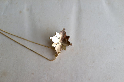 Victorian Banded Agate Maltese Cross Necklace