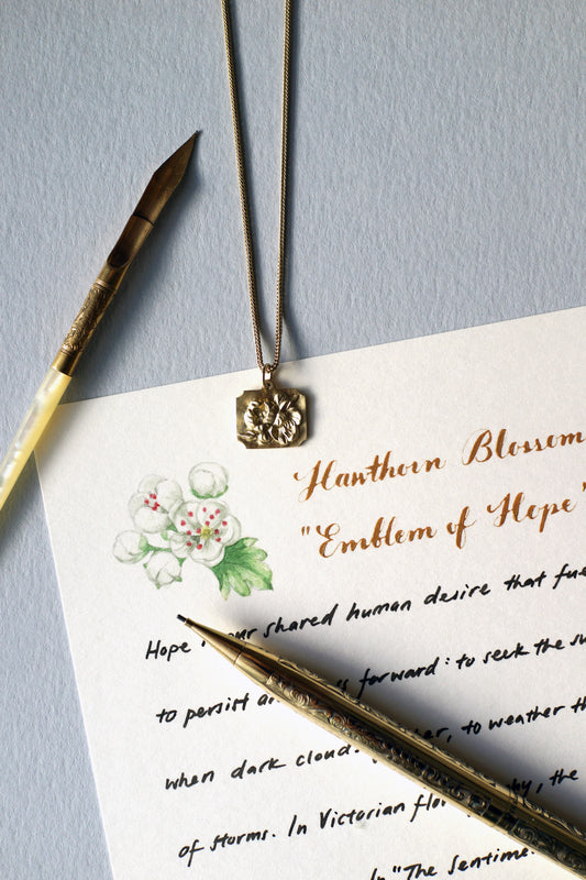Relievo Necklace - Hawthorn Blossoms “Emblem of Hope”