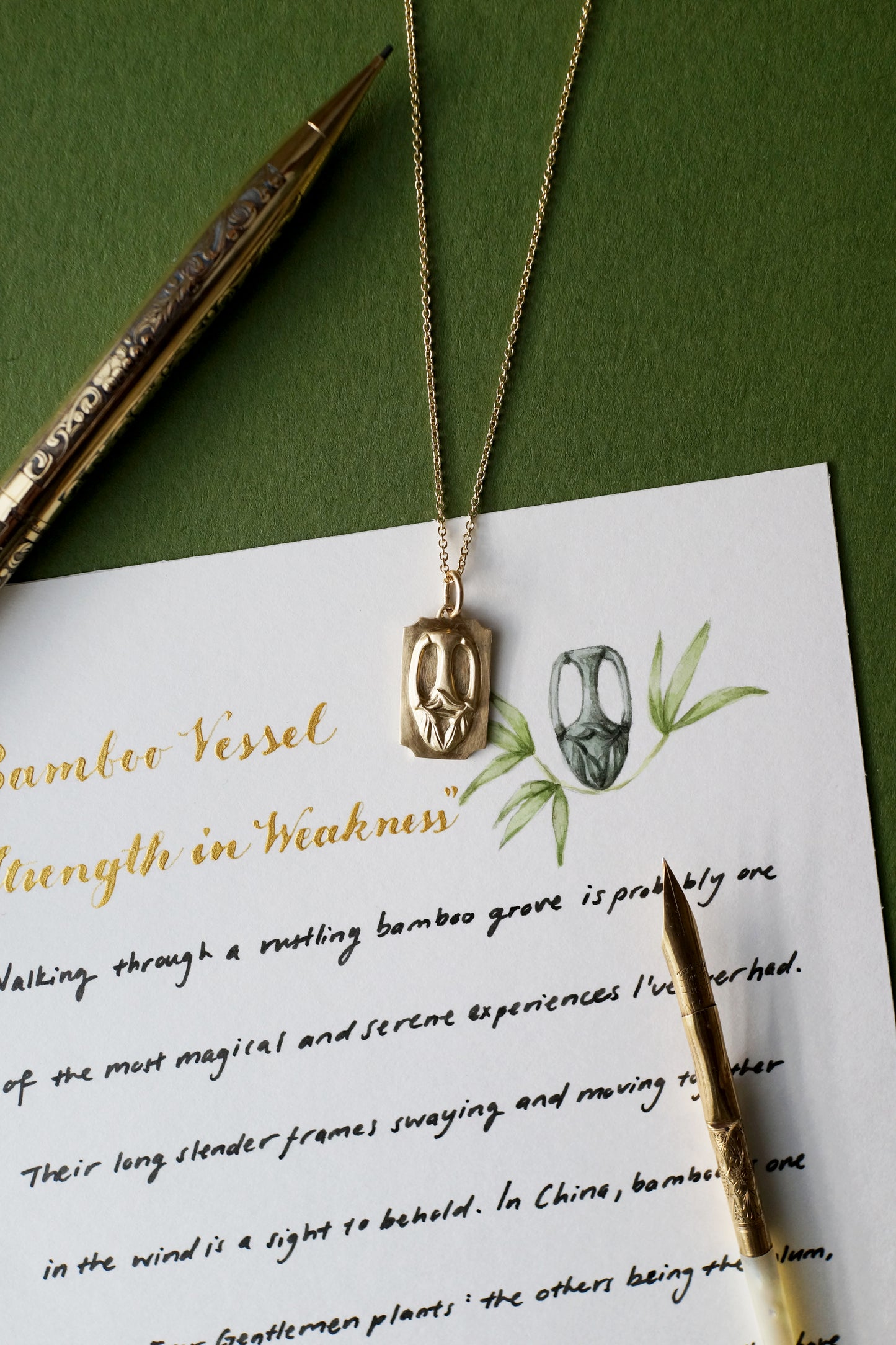 Relievo Necklace - Bamboo Vessel "Strength in Weakness"