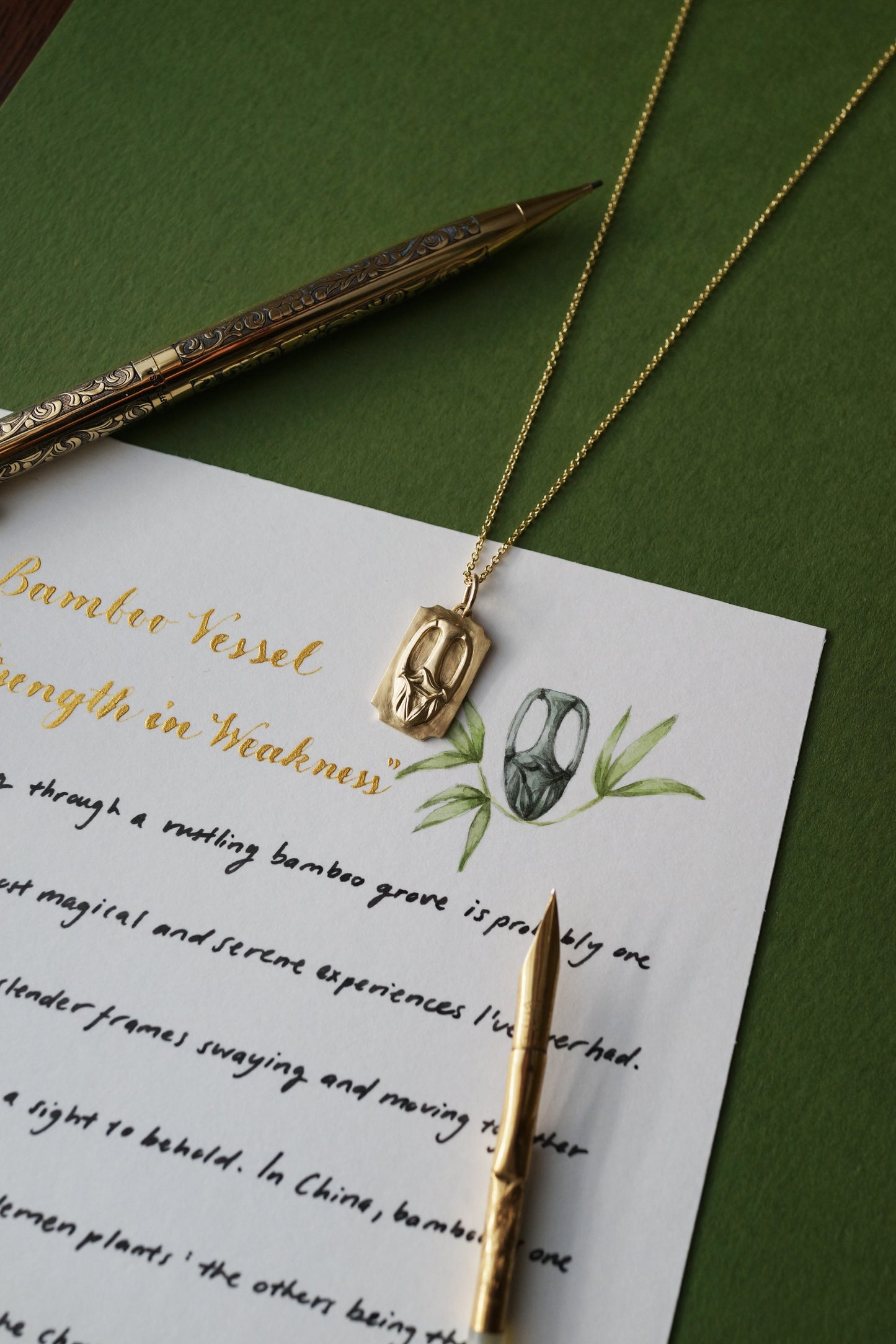 Relievo Necklace - Bamboo Vessel "Strength in Weakness"