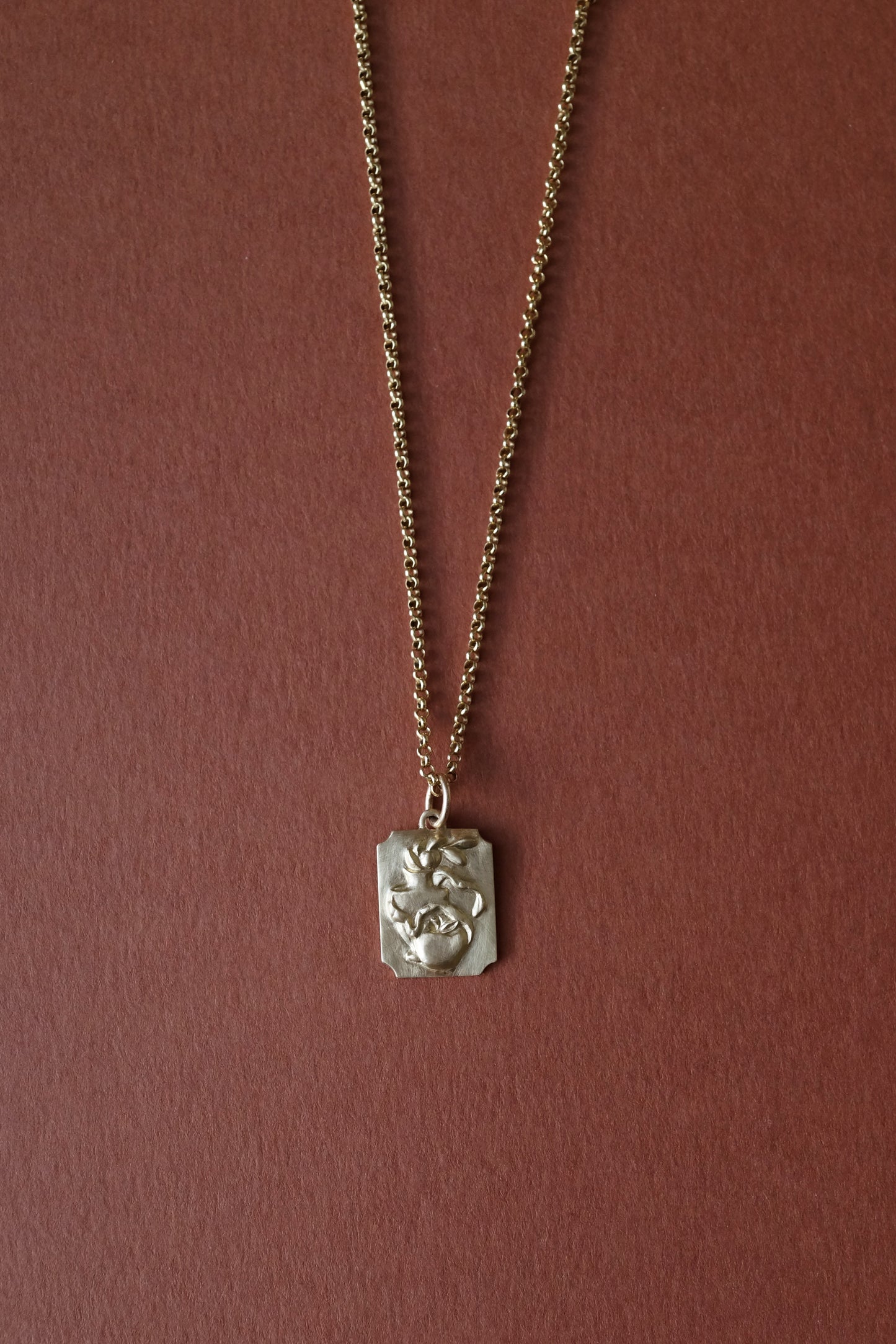 Relievo Necklace - Apple, Vase and Olive “Peaceable”
