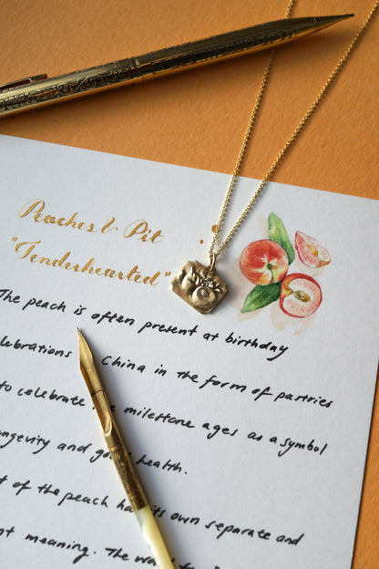 Relievo Necklace - Peaches and Pit “Tenderhearted”