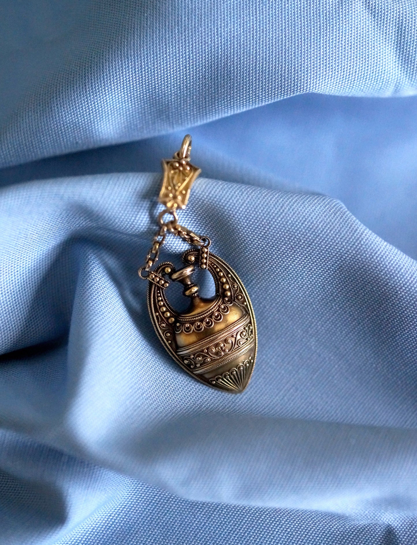 Exceptional Victorian Etruscan Revival Amphora Pendant