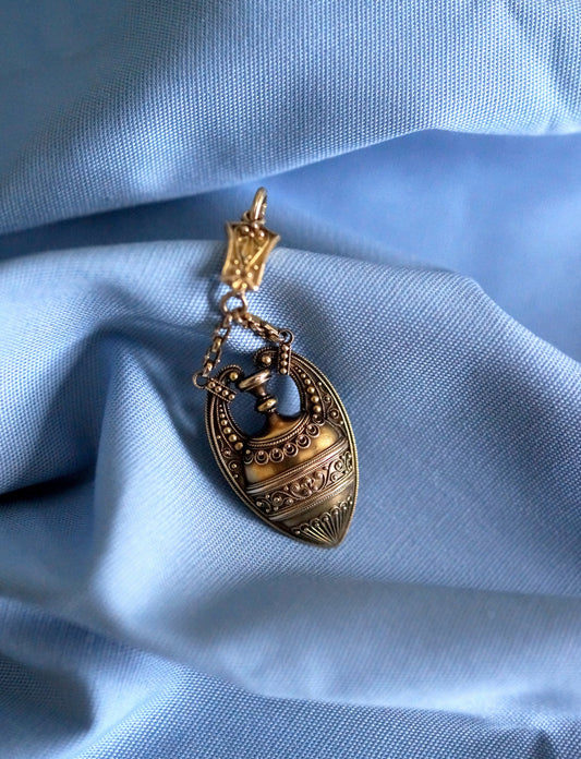 Exceptional Victorian Etruscan Revival Amphora Pendant