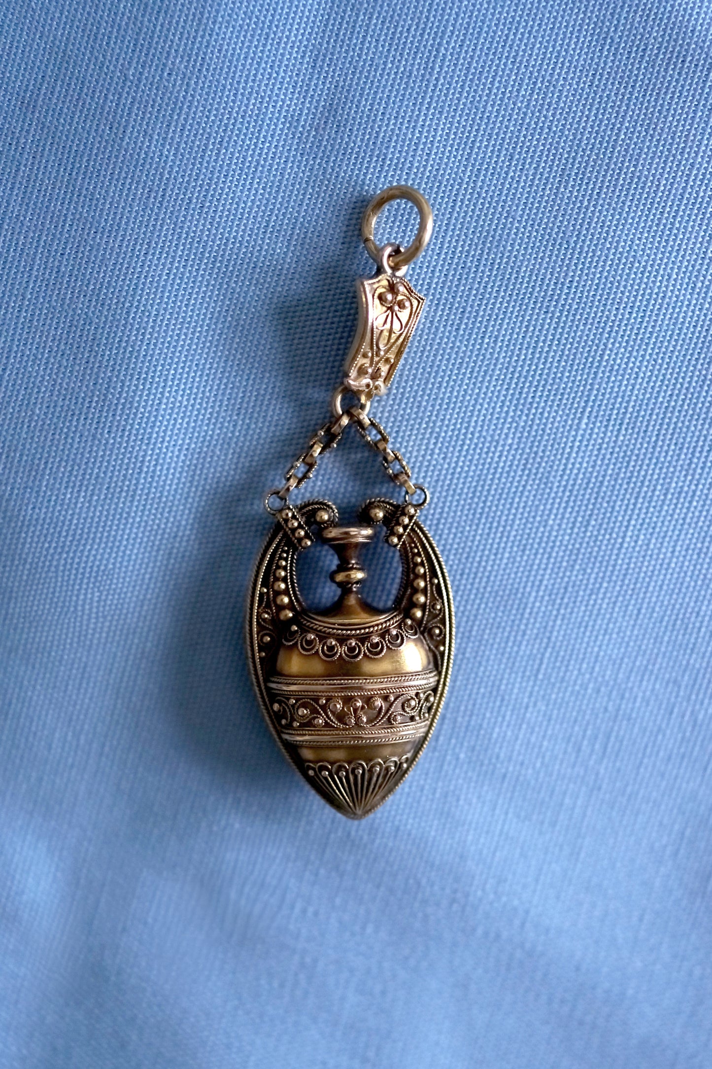 Exceptional Victorian Etruscan Revival Amphora Pendant