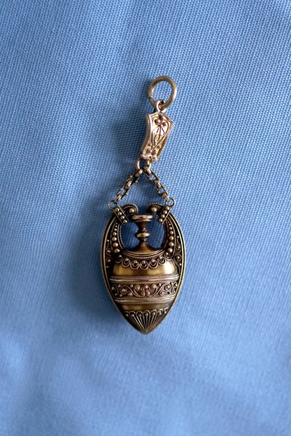 Exceptional Victorian Etruscan Revival Amphora Pendant