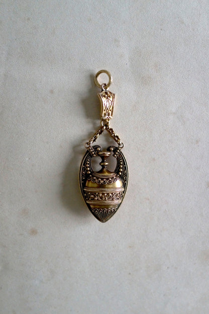 Exceptional Victorian Etruscan Revival Amphora Pendant