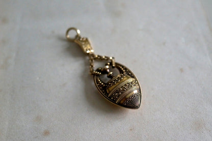 Exceptional Victorian Etruscan Revival Amphora Pendant