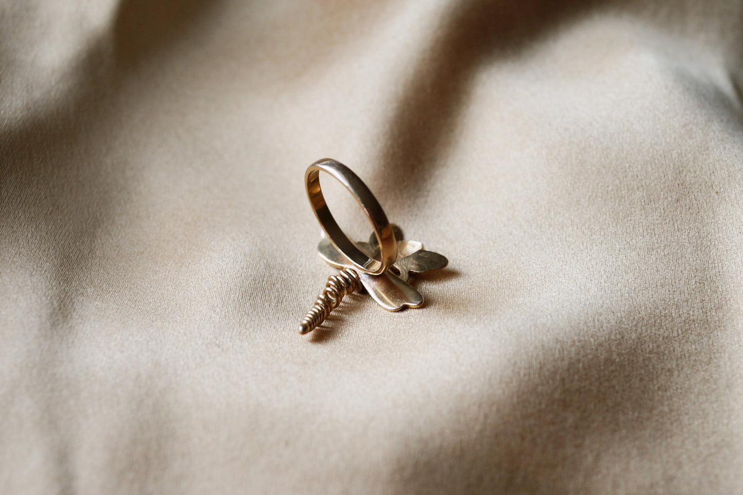 French Art Nouveau Lady Dragonfly Conversion Ring