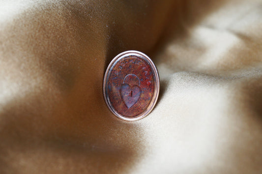 Georgian Heart Padlock Jasper Wax Seal — "I have the key"