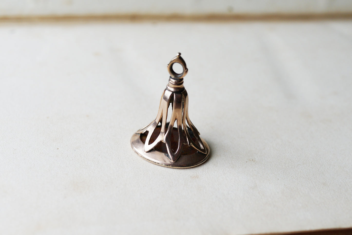 Georgian Heart Padlock Jasper Wax Seal — "I have the key"