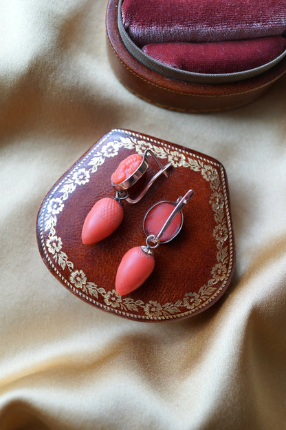 Victorian Grand Tour Day to Night Earrings with Acorns c.1850
