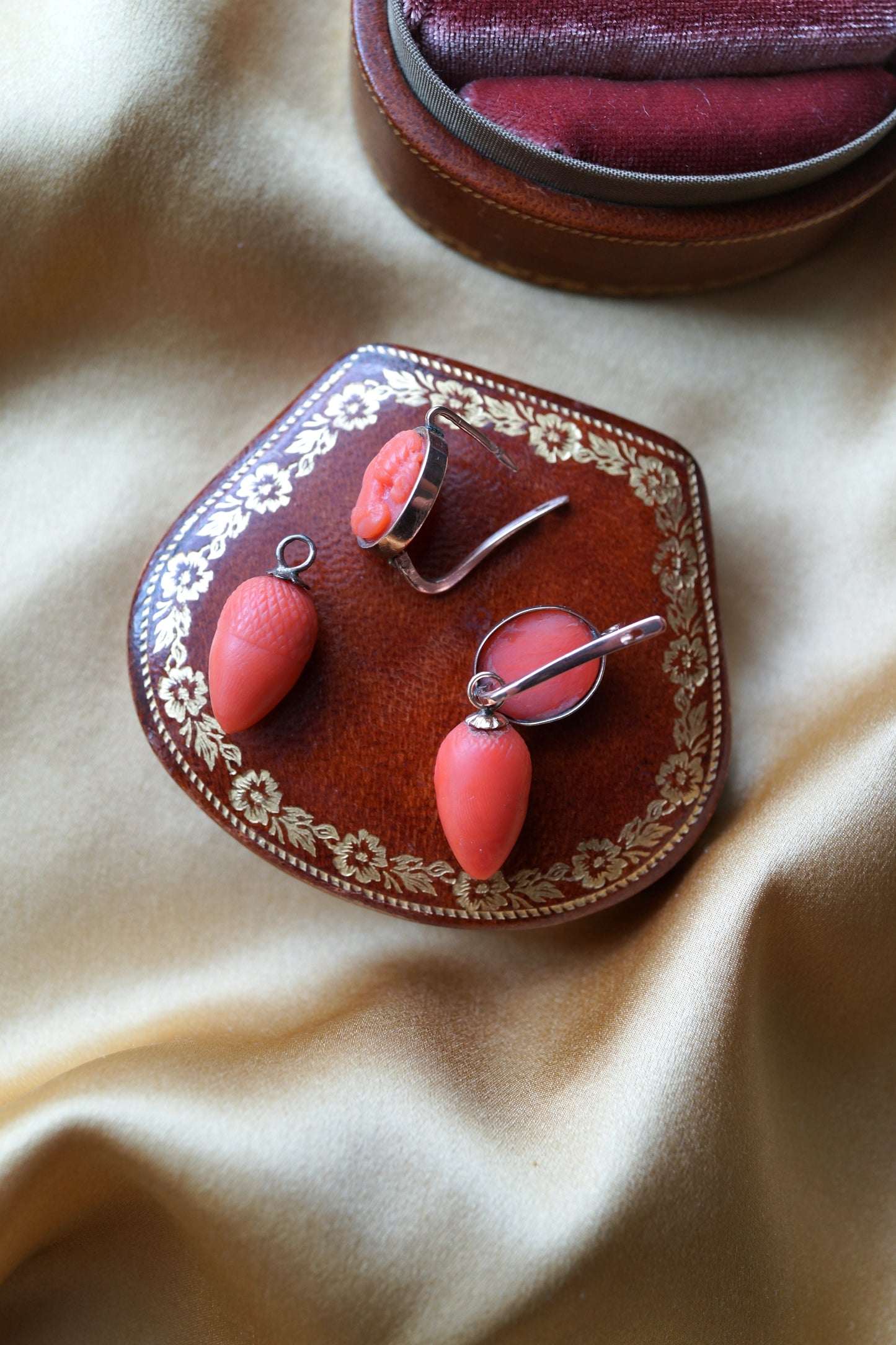 Victorian Grand Tour Day to Night Earrings with Acorns c.1850