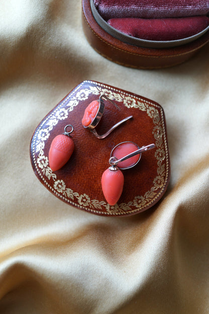 Victorian Grand Tour Day to Night Earrings with Acorns c.1850
