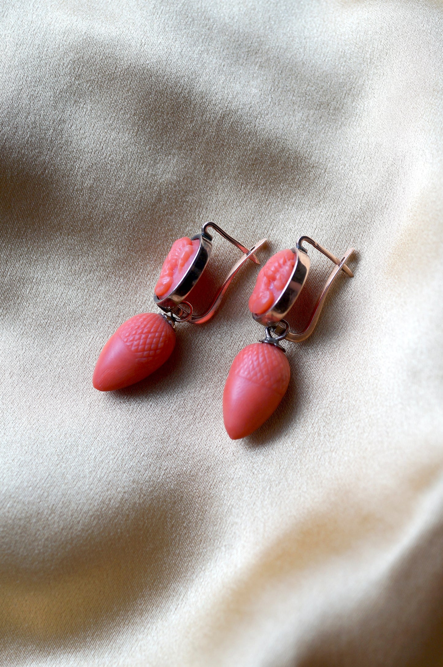 Victorian Grand Tour Day to Night Earrings with Acorns c.1850