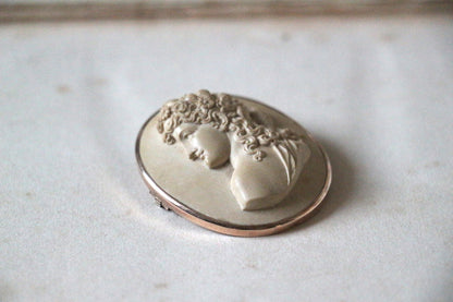 Victorian Grand Tour Lava Cameo Pendant